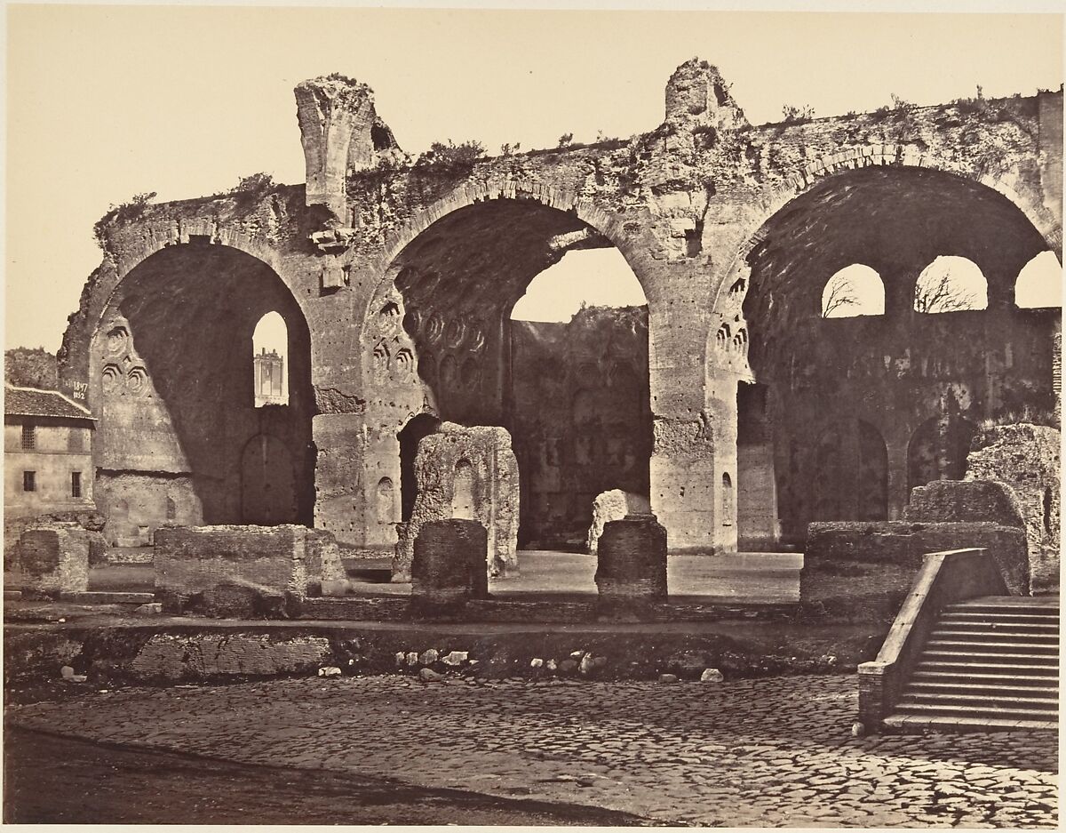 Tempio della Pace, Eugène Constant (French, active Italy, 1848–55), Albumen print from glass negative 