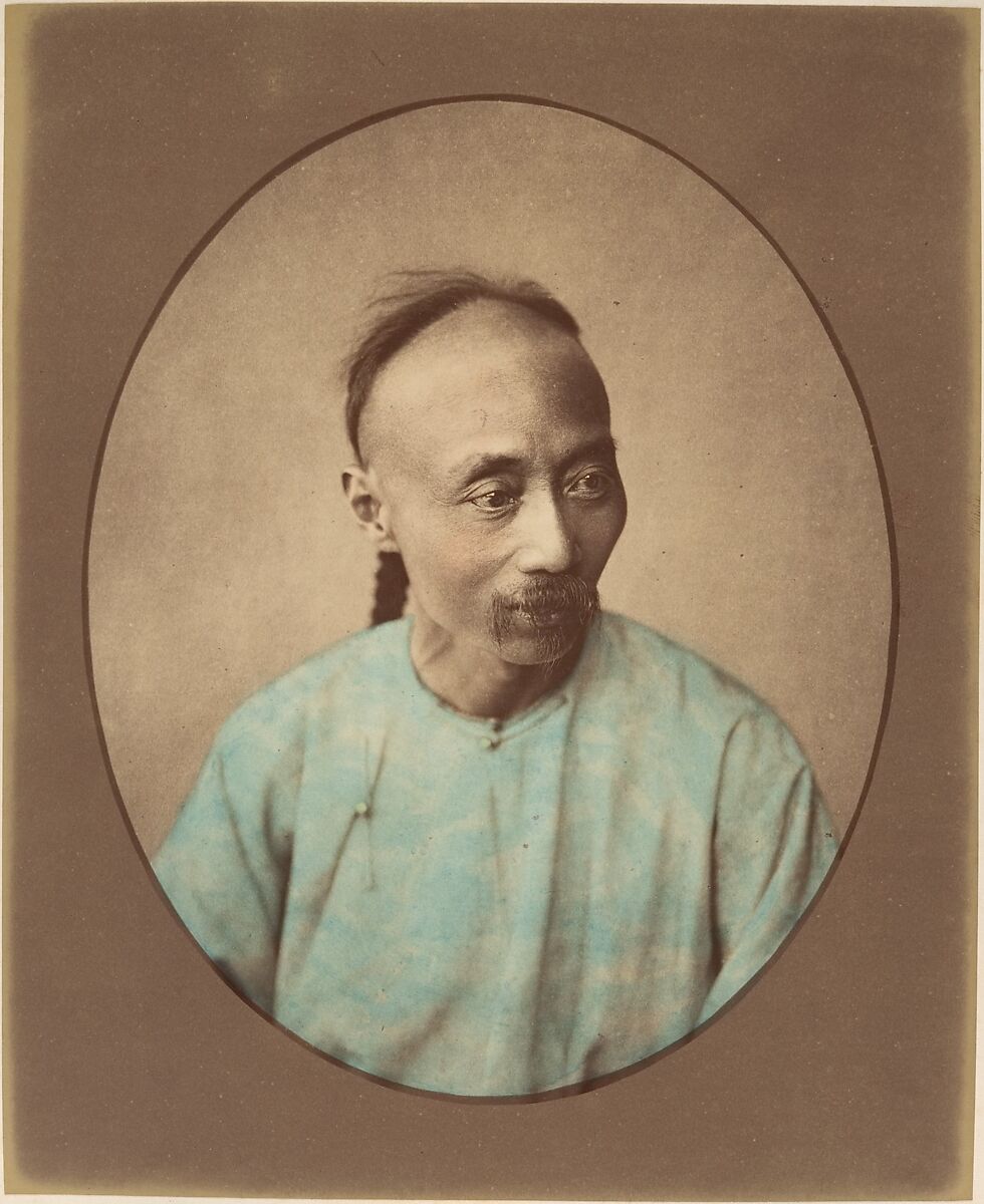 [Chinese Man], Raimund von Stillfried (Austrian, 1839–1911), Albumen silver print from glass negative with applied color 