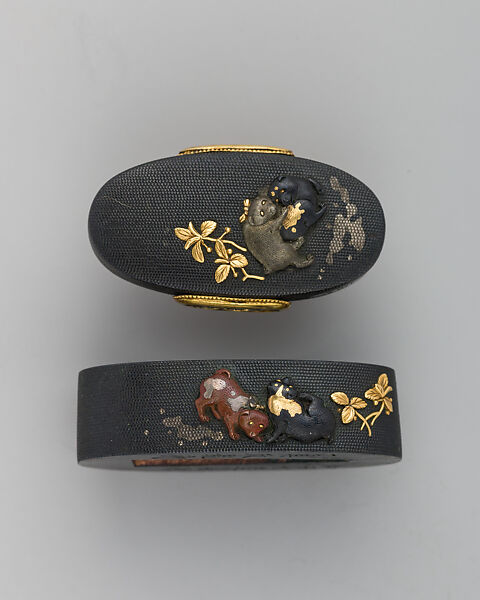 Sword-Hilt Collar and Pommel (Fuchigashira), Japanese 