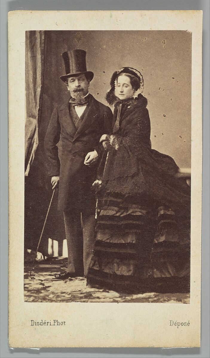 [Napoleon III and Empress Eugenie], André-Adolphe-Eugène Disdéri (French, Paris 1819–1889 Paris), Albumen silver print 