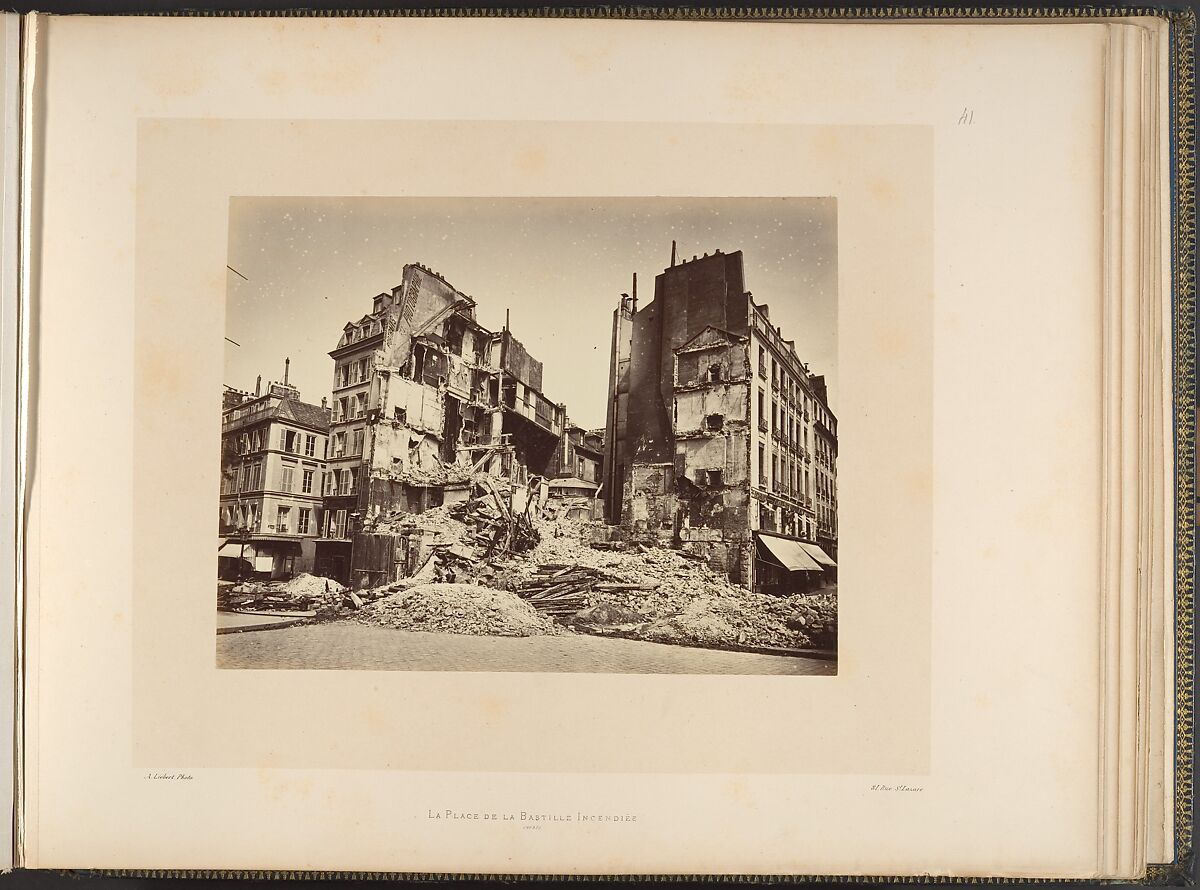 Les Ruines de Paris et de ses Environs 1870-1871: Cent Photographies: Premier Volume.  Par A. Liébert, text par Alfred d'Aunay., Alphonse J. Liébert (French, 1827–1913), Albumen silver prints from glass negatives
