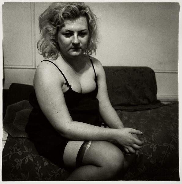 Transvestite with a torn stocking, N.Y.C., Diane Arbus (American, New York 1923–1971 New York), Gelatin silver print 