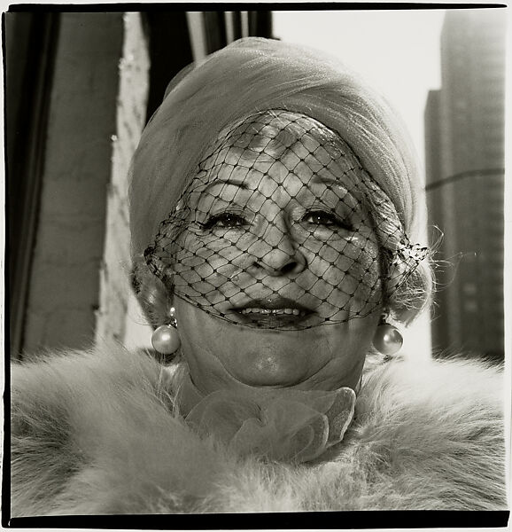 Woman with a veil on Fifth Avenue, N.Y.C., Diane Arbus (American, New York 1923–1971 New York), Gelatin silver print 