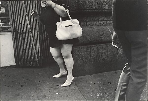 [Street Scene: Woman with White Purse, New York City], Leon Levinstein (American, Buckhannon, West Virginia 1910–1988 New York), Gelatin silver print 
