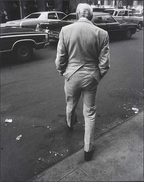 [Street Scene: Man in Pinstripe Suit, New York City], Leon Levinstein (American, Buckhannon, West Virginia 1910–1988 New York), Gelatin silver print 