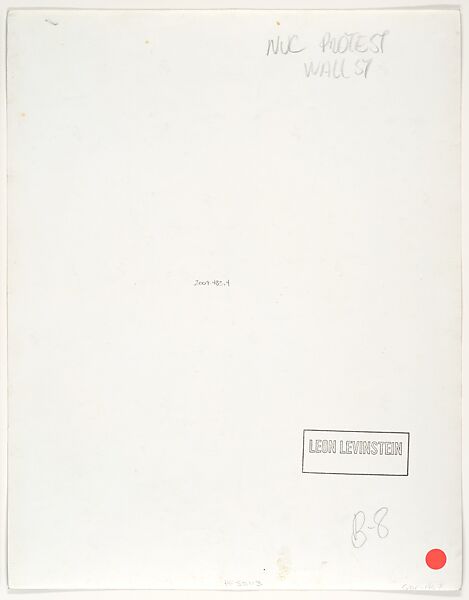 Nuclear Protest, Wall Street, Leon Levinstein (American, Buckhannon, West Virginia 1910–1988 New York), Gelatin silver print