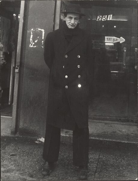 [Street Scene: Man Dark, Double-Breasted Overcoat, New York City], Leon Levinstein (American, Buckhannon, West Virginia 1910–1988 New York), Gelatin silver print 