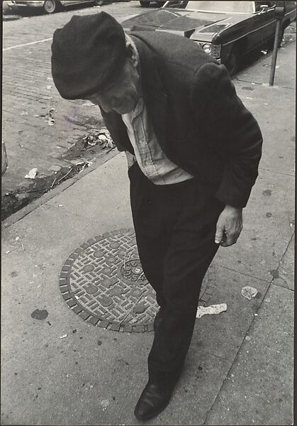 [Street Scene: Elderly Man in Dark Plaid Cap, New York City], Leon Levinstein (American, Buckhannon, West Virginia 1910–1988 New York), Gelatin silver print 