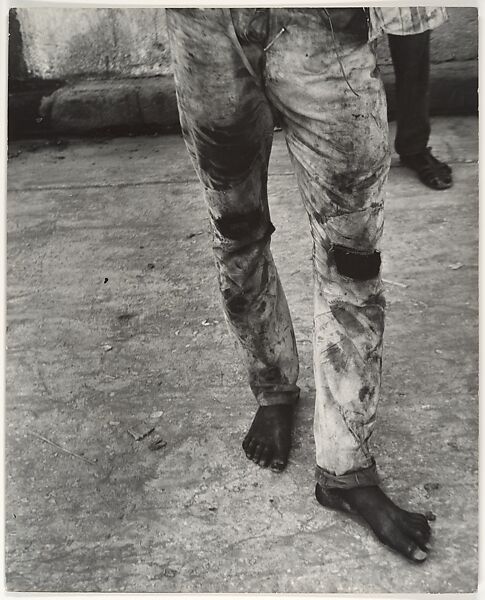 [Barefoot Man Wearing Dirty Canvas Pants, Haiti], Leon Levinstein (American, Buckhannon, West Virginia 1910–1988 New York), Gelatin silver print 