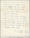 "Walker, Of course not much more can be said...", Robert Frank (American (born Switzerland), Zurich 1924–2019 Inverness, Nova Scotia), Ink on paper (manuscript)
