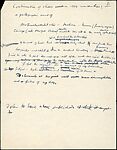 "Studies Accomplishments...", Robert Frank (American (born Switzerland), Zurich 1924–2019 Inverness, Nova Scotia), Ink on paper (manuscript)