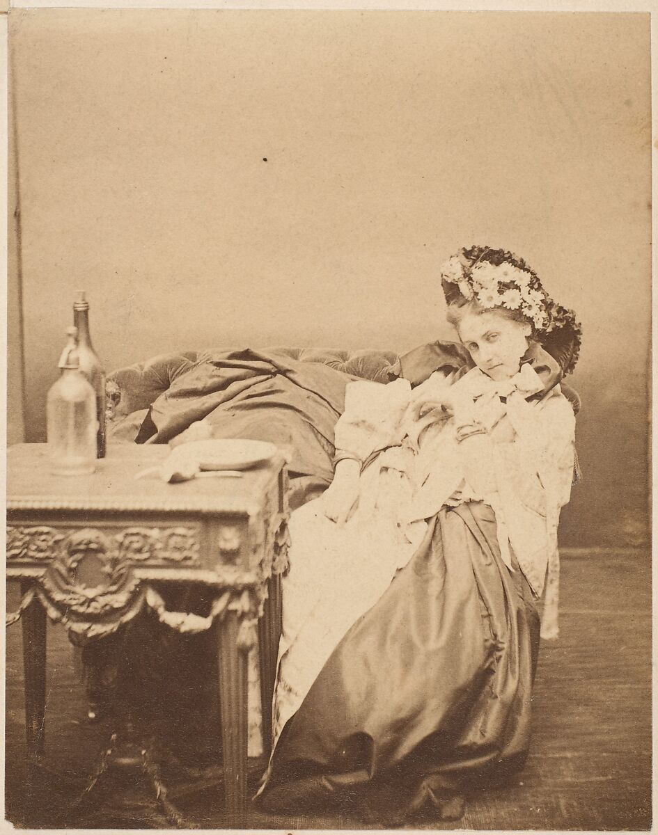 [Album page with ten photographs of La Comtesse mounted recto and verso], Pierre-Louis Pierson (French, 1822–1913), Albumen silver prints from glass negative