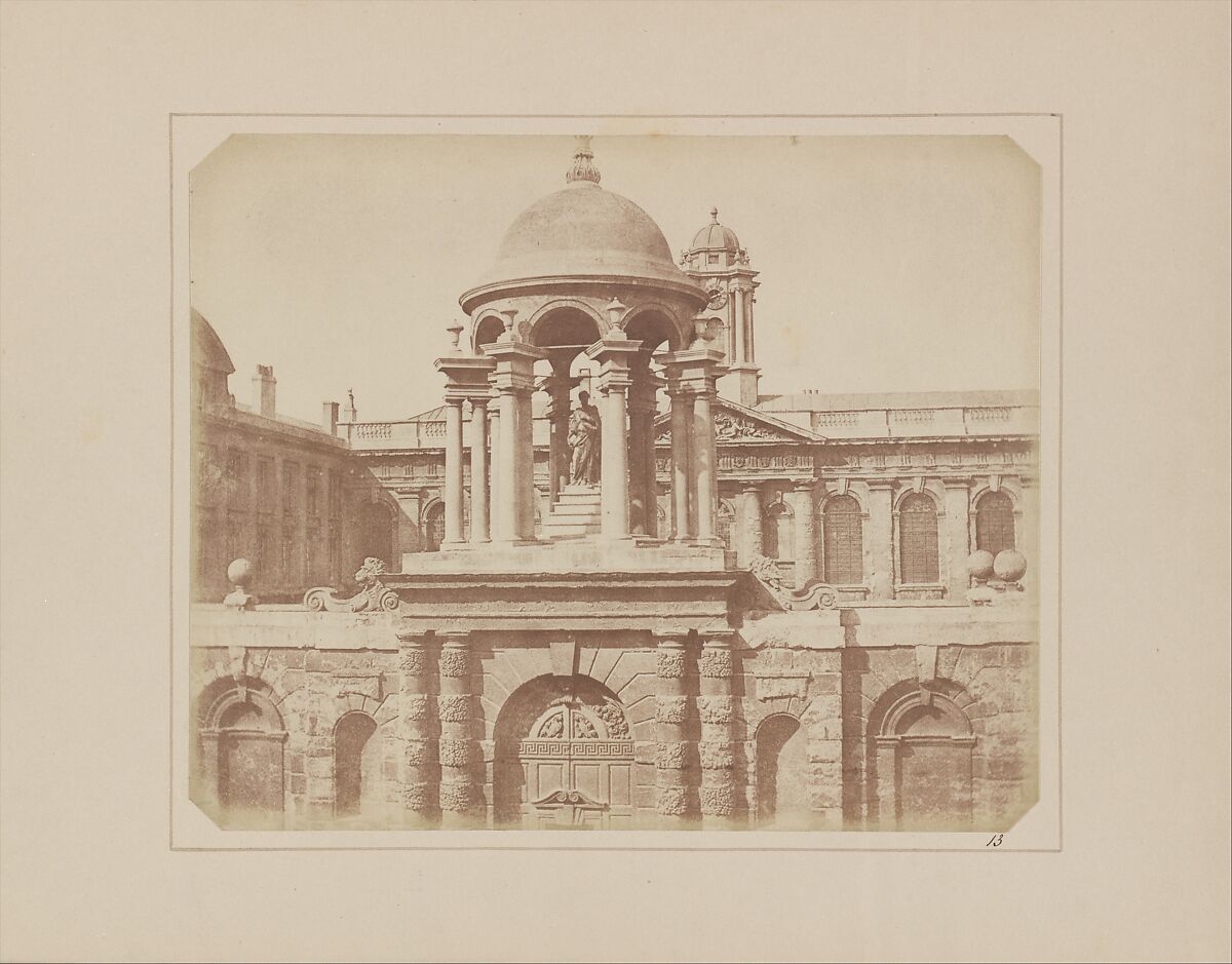 Entrance Gateway, Queen's College, Oxford, William Henry Fox Talbot (British, Dorset 1800–1877 Lacock), Salted paper print from paper negative 