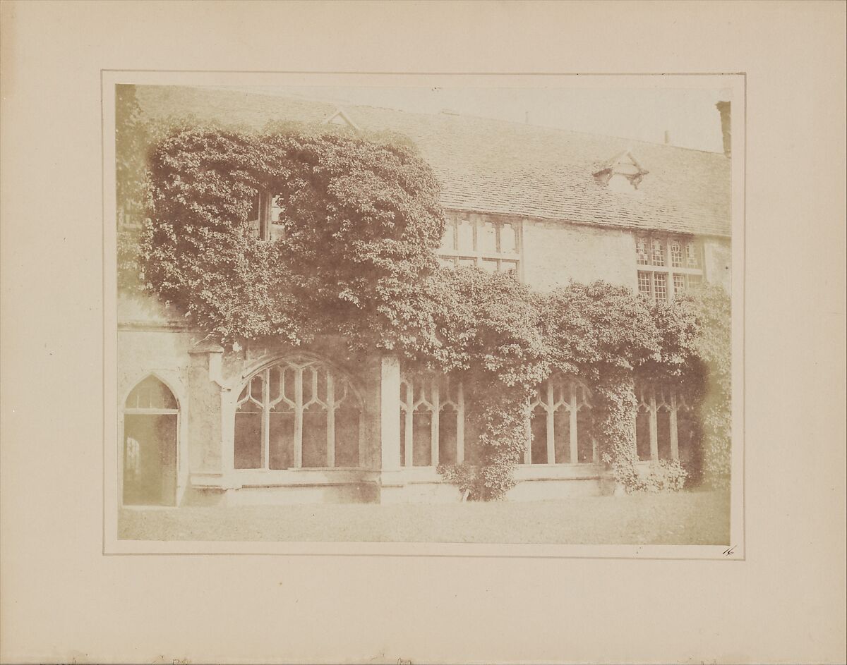Cloisters of Lacock Abbey, William Henry Fox Talbot (British, Dorset 1800–1877 Lacock), Salted paper print from paper negative 