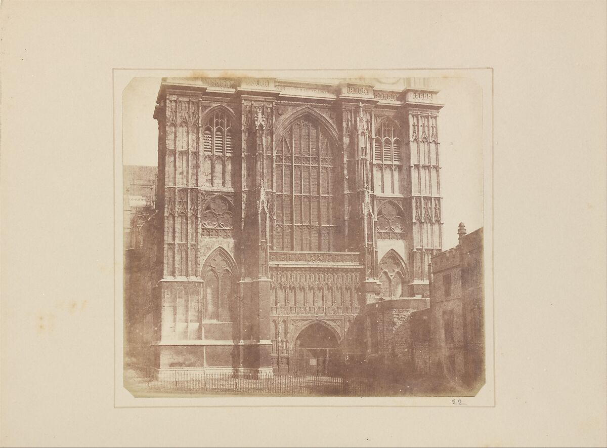 Westminster Abbey, Nicolaas Henneman (Dutch, Heemskerk 1813–1898 London), Salted paper print from paper negative 