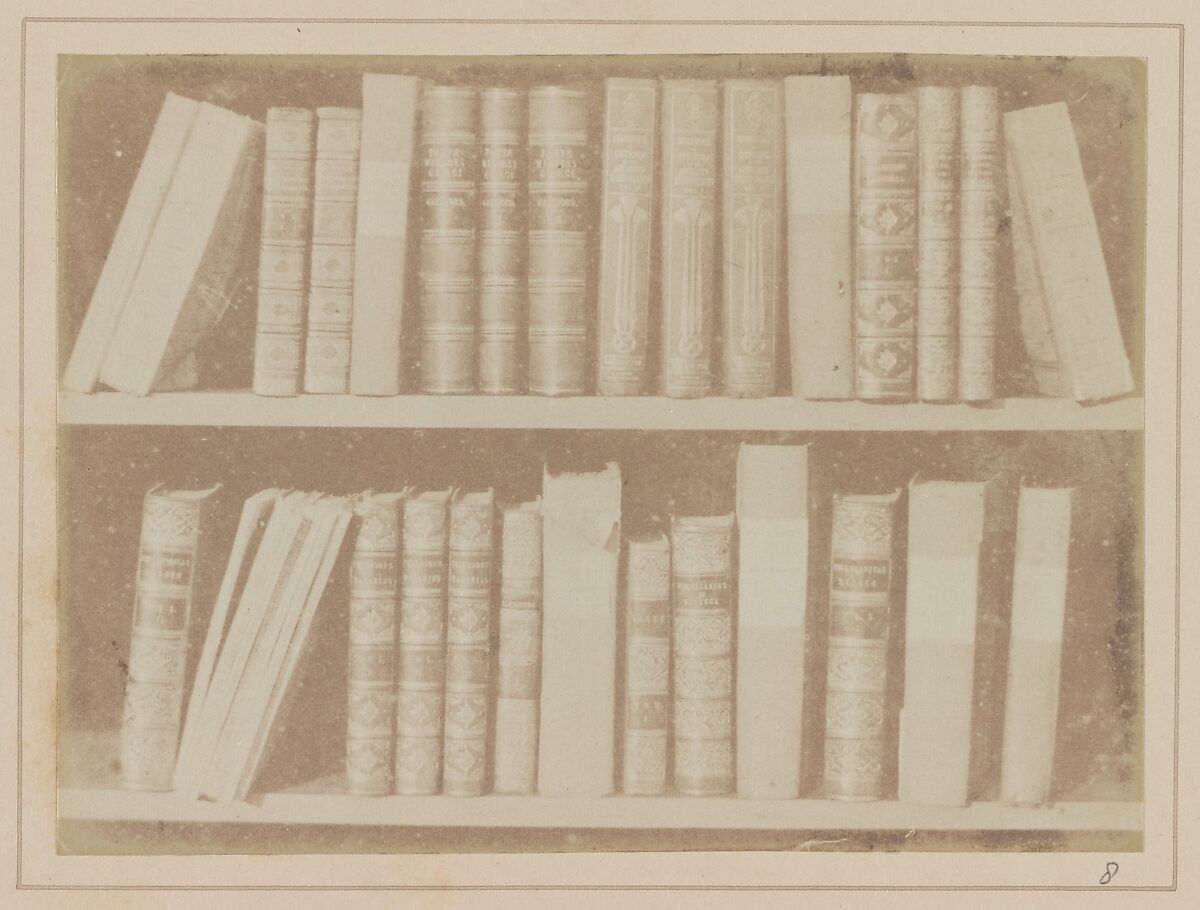 A Scene in a Library, William Henry Fox Talbot (British, Dorset 1800–1877 Lacock), Salted paper print from paper negative 