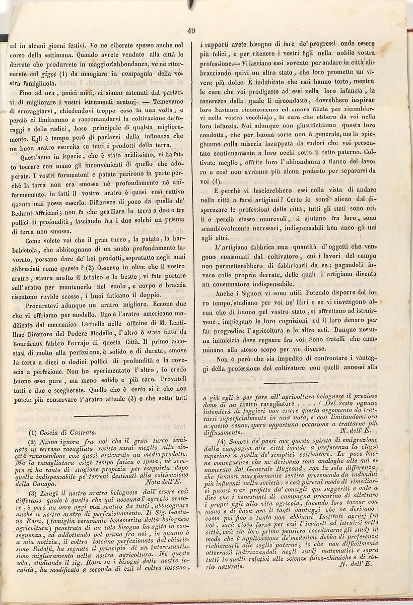 [Ricoglitore Di Cognizioni Utili. Anno 2o, No. 12 (15 October 1839), p. 50], Ink on paper