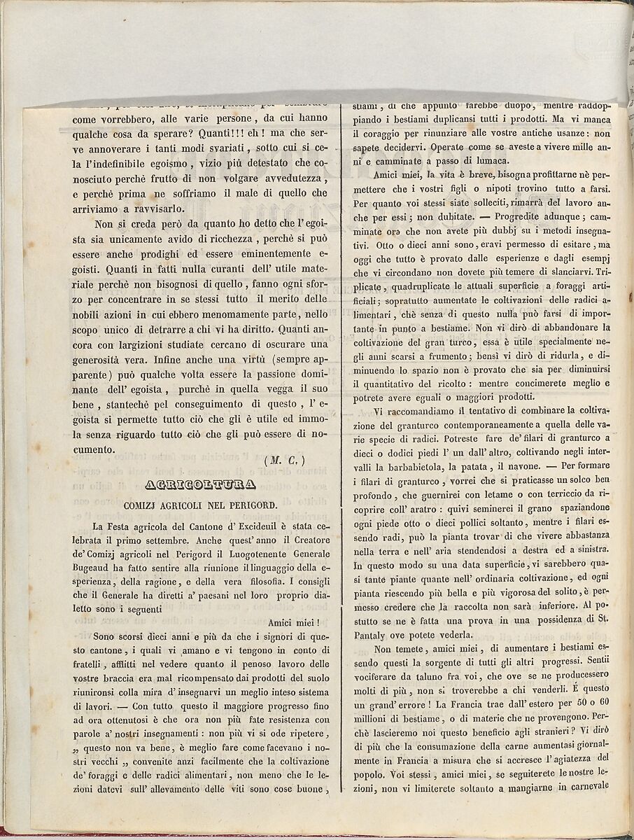 [Ricoglitore Di Cognizioni Utili. Anno 2o, No. 12 (15 October 1839), p. 50], Ink on paper