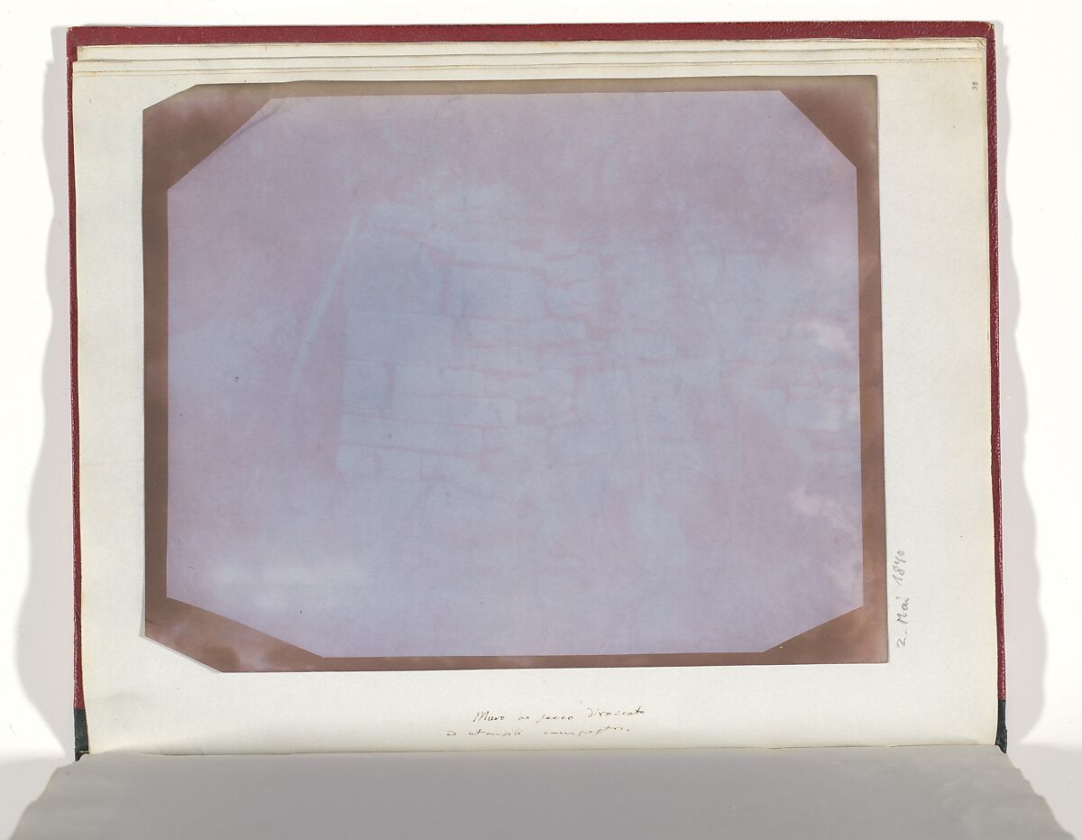 Muro a secco divoccato ad utensili campestri, William Henry Fox Talbot (British, Dorset 1800–1877 Lacock), Salted paper print from paper negative 