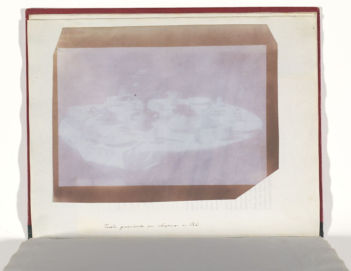 Tavola parecchiata per colazione a Thè, William Henry Fox Talbot (British, Dorset 1800–1877 Lacock), Salted paper print from paper negative 
