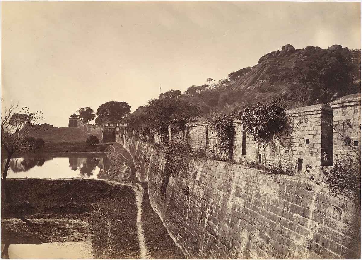A Portion of the Citywall, Foochow, Lai Afong (Chinese, 1839–1890), Albumen silver print from glass negative 