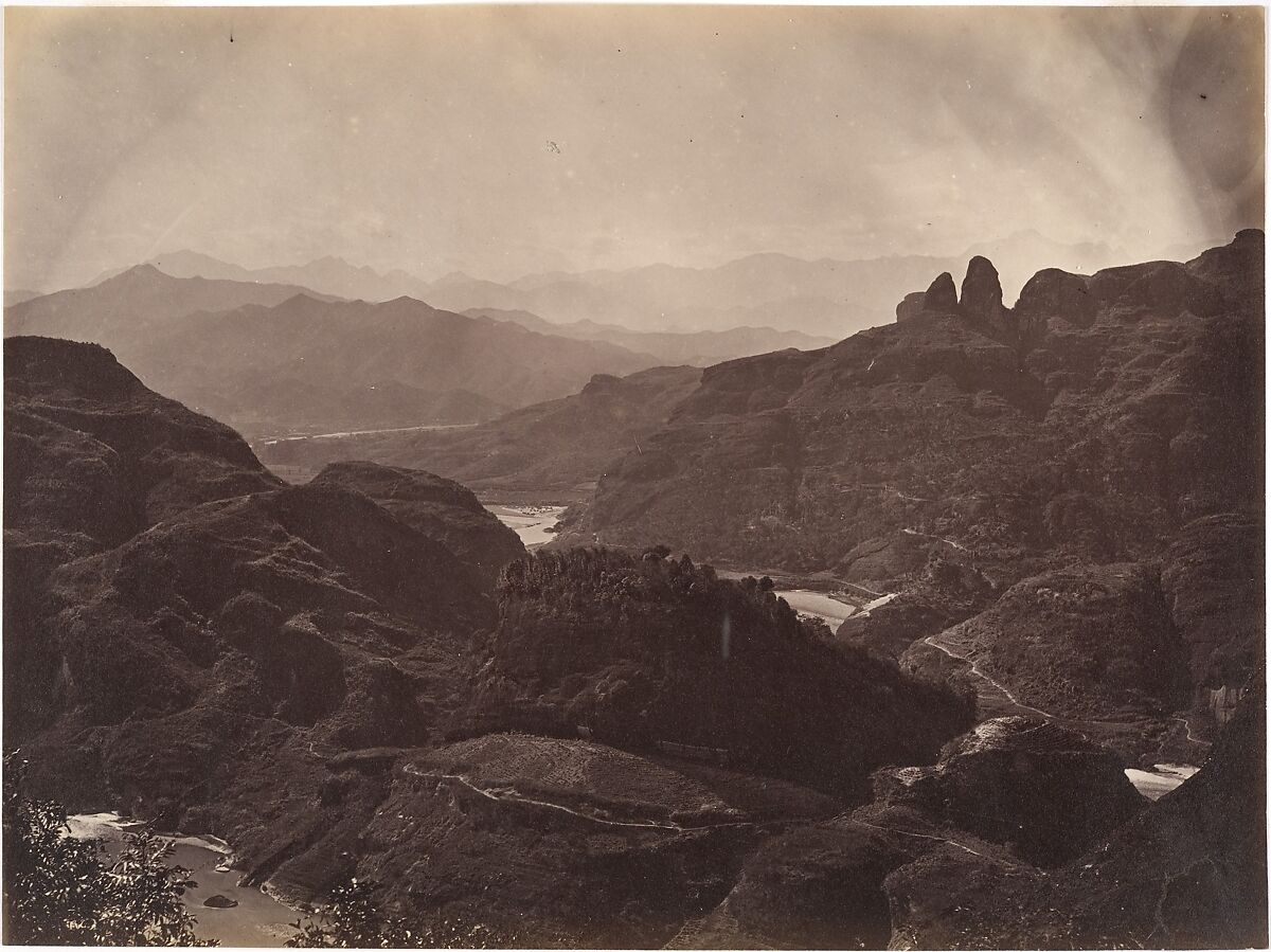 Heaven Ascending Peak near Sing-Chang, Attributed to John Thomson (British, Edinburgh, Scotland 1837–1921 London), Albumen silver print from glass negative 