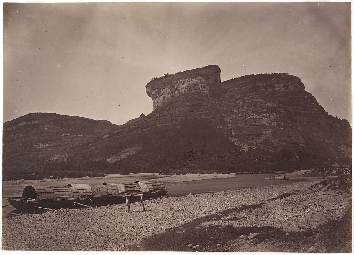 Temple of Tai-wang at Wu ü near Sing Chang Tea Mart, Lai Afong (Chinese, 1839–1890), Albumen silver print from glass negative 