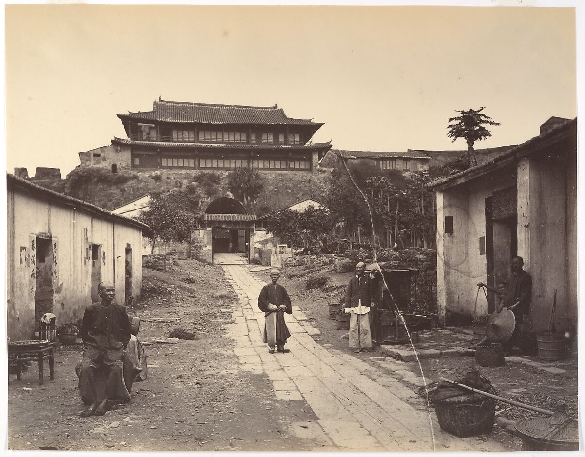 West Gate, Canton, Attributed to John Thomson (British, Edinburgh, Scotland 1837–1921 London), Albumen silver print from glass negative 