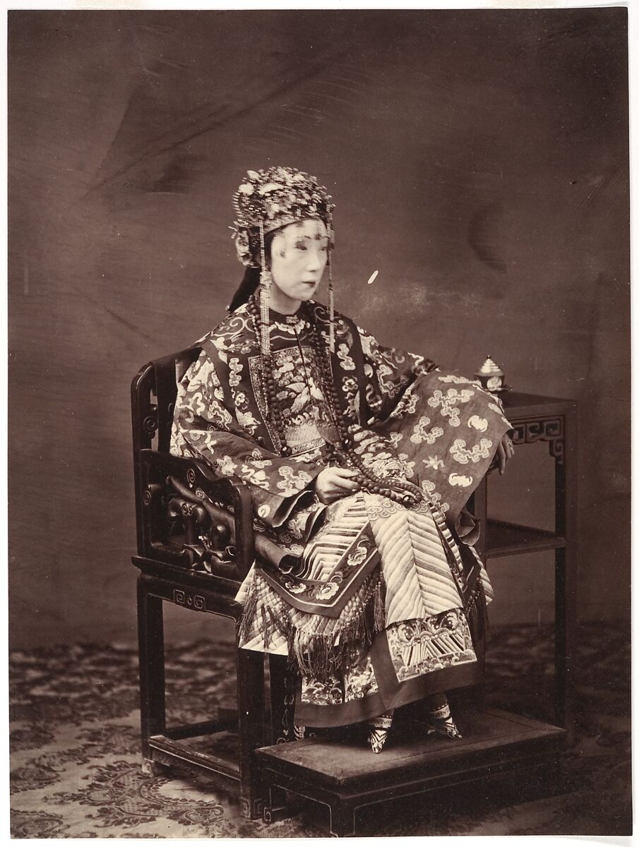 Mandarin Wife, Milton M. Miller (American, active China, 1830–1899), Albumen silver print from glass negative 