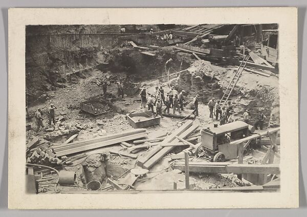 [Construction Site, New York], Berenice Abbott (American, Springfield, Ohio 1898–1991 Monson, Maine), Gelatin silver print 