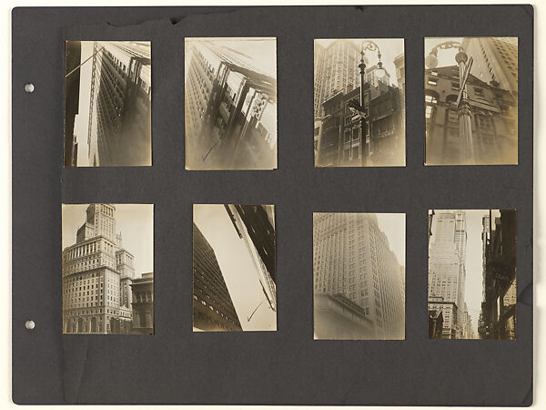 [Album Page: Financial District, Manhattan], Berenice Abbott (American, Springfield, Ohio 1898–1991 Monson, Maine), Gelatin silver prints 