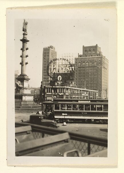 [Third Avenue Railway System, Prince Albert Pipe Tobacco, New York], Berenice Abbott (American, Springfield, Ohio 1898–1991 Monson, Maine), Gelatin silver print 