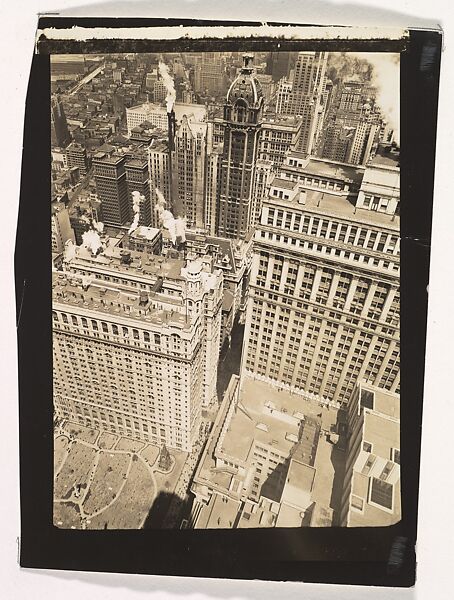 [Aerial View, Manhattan, New York], Berenice Abbott (American, Springfield, Ohio 1898–1991 Monson, Maine), Gelatin silver print 
