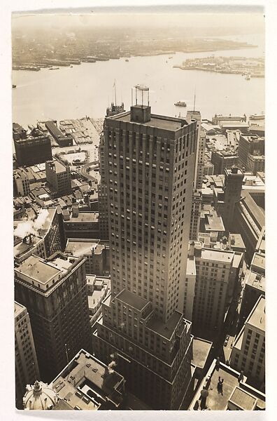 [Aerial View, Lower Manhattan, New York], Berenice Abbott (American, Springfield, Ohio 1898–1991 Monson, Maine), Gelatin silver print 