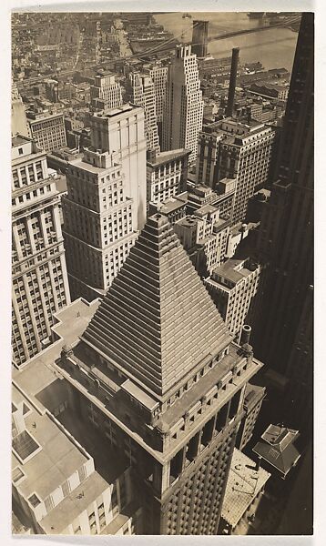 [Aerial View, Lower Manhattan, New York], Berenice Abbott (American, Springfield, Ohio 1898–1991 Monson, Maine), Gelatin silver print 