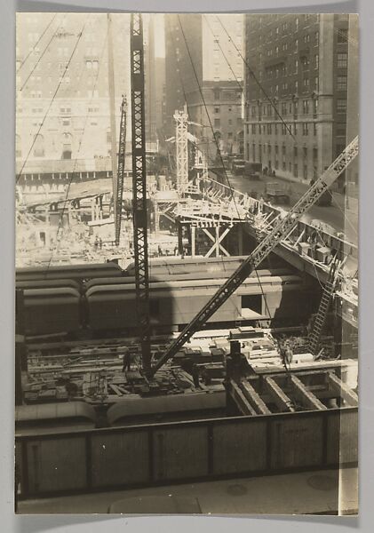[Construction Site, New York], Berenice Abbott (American, Springfield, Ohio 1898–1991 Monson, Maine), Gelatin silver print 