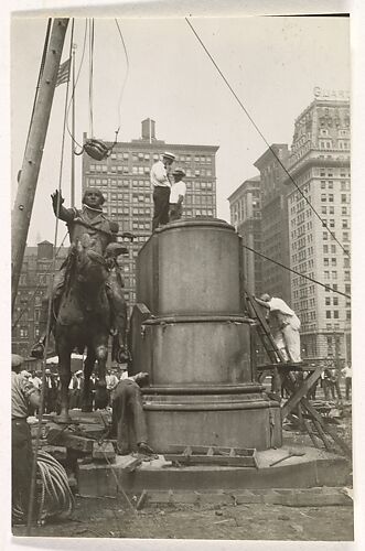 [George Washington Statue Reassembly, Union Square Park, New York]