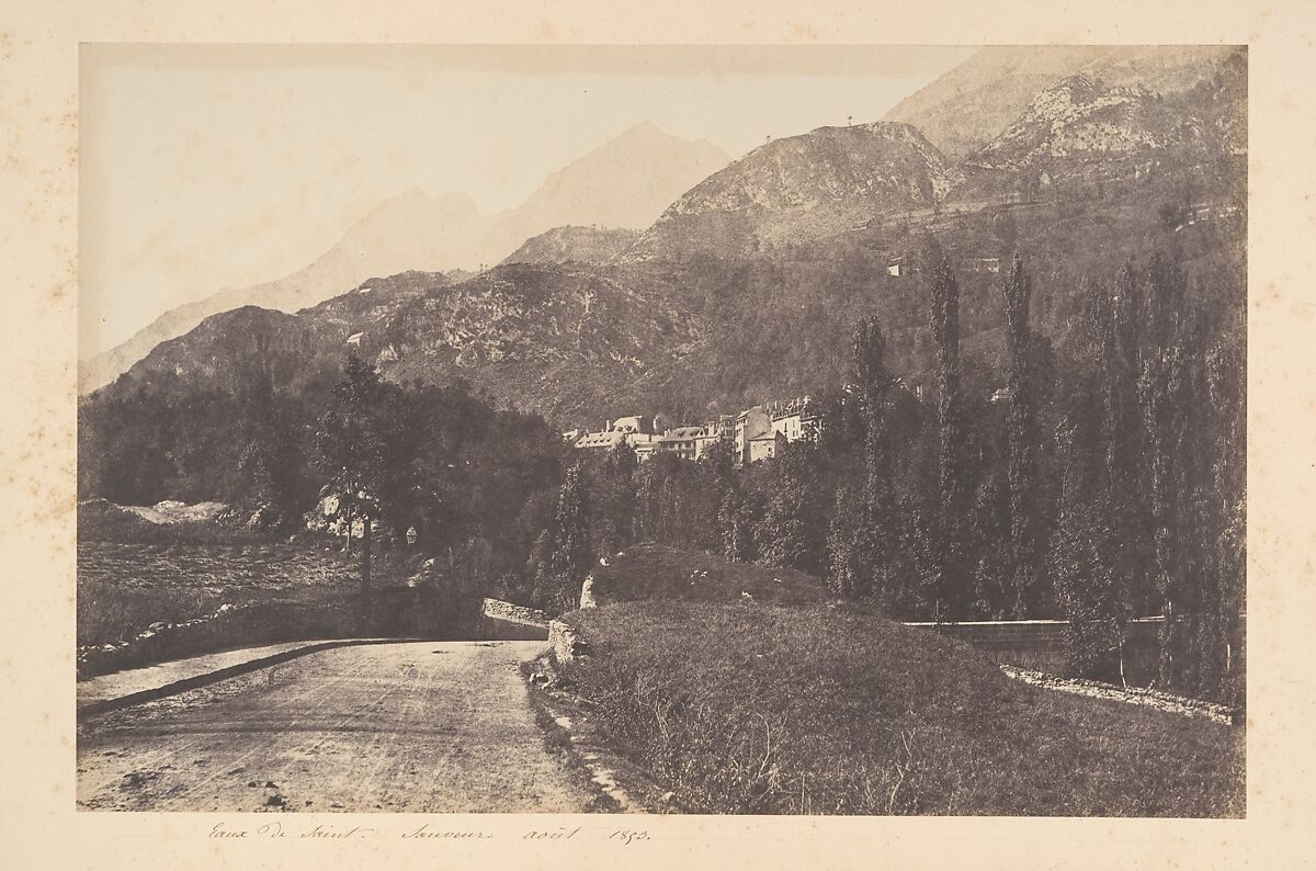 Vue des Eaux de Saint-Sauveur, Joseph Vigier (French, 1821–1862), Salted paper print from paper negative 