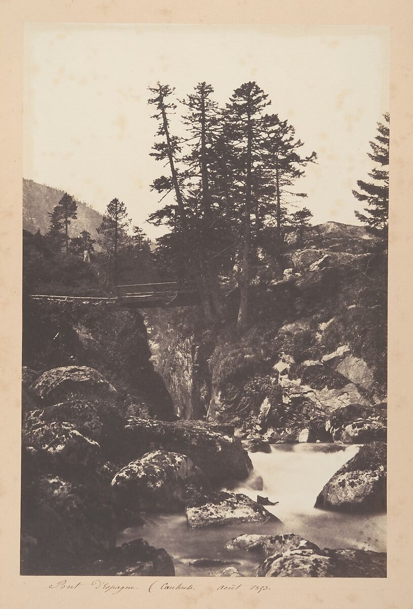 Cauterets, Pont d'Espagne, Joseph Vigier (French, 1821–1862), Salted paper print from paper negative 