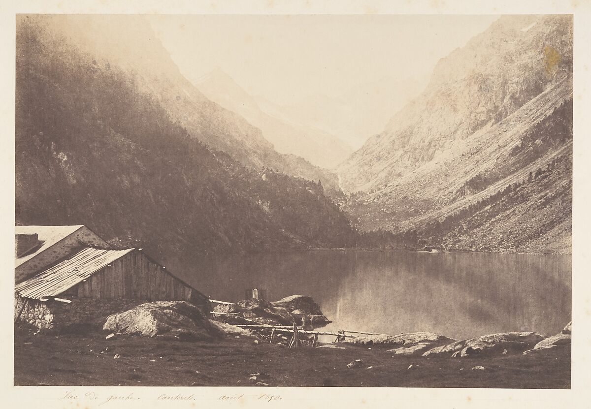 Lac de Gaube, Cauterets, Joseph Vigier (French, 1821–1862), Salted paper print from paper negative 