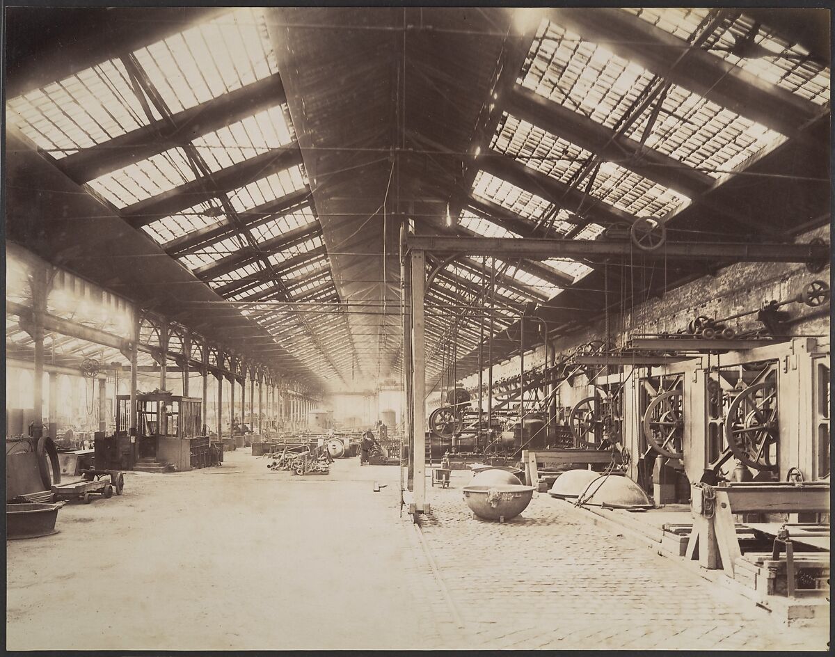 [Factory Interior], Louis Lafon (French, active 1870s–90s), Albumen silver print from glass negative 