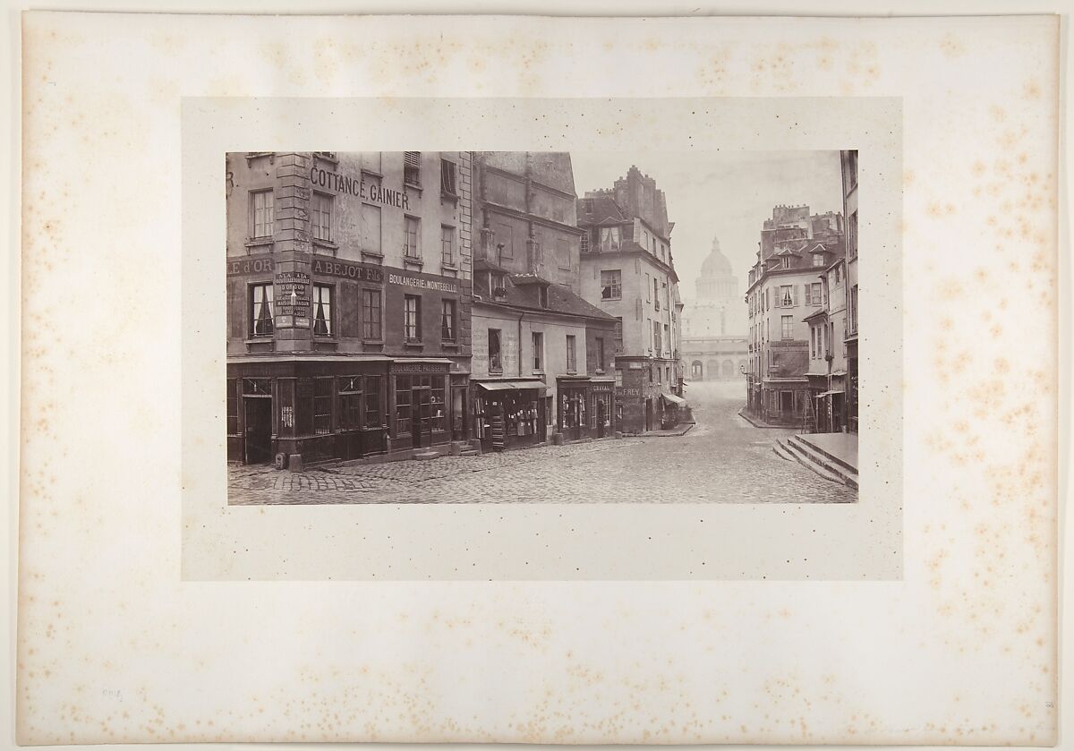 Rue du Haut-Pave (Pantheon in Distance), Charles Marville (French, Paris 1813–1879 Paris), Albumen silver print from glass negative 