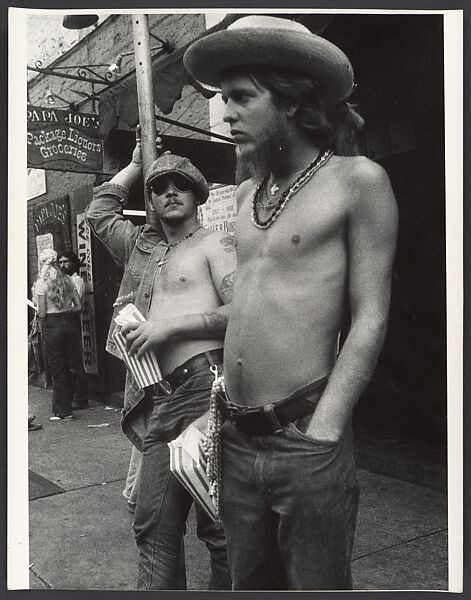 [Two Shirtless Young Men on Street in the French Quarter, New Orleans, Louisiana], Leon Levinstein (American, Buckhannon, West Virginia 1910–1988 New York), Gelatin silver print 