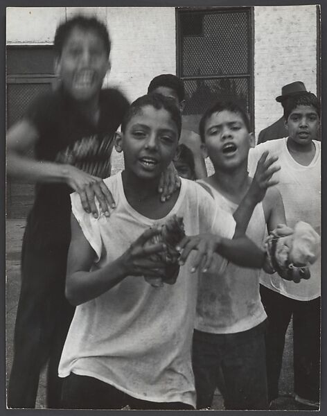 Leon Levinstein | [Five Boys in Tee Shirts Mugging for the Camera, New ...