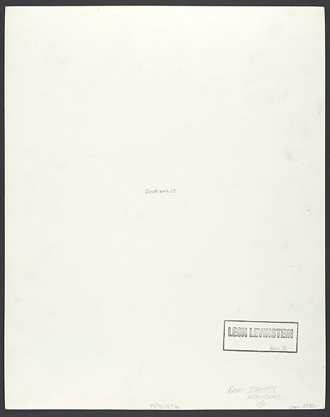 [Man in Dark Jacket Descending Apartment Steps, New York City], Leon Levinstein (American, Buckhannon, West Virginia 1910–1988 New York), Gelatin silver print