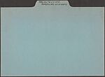 [Papers, Annotated Index Cards, and Miscellaneous Notes Relating to Walker Evans's Collection of Postcards and Signs], Walker Evans (American, St. Louis, Missouri 1903–1975 New Haven, Connecticut)