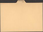 [Papers, Annotated Index Cards, and Miscellaneous Notes Relating to Walker Evans's Collection of Postcards and Signs], Walker Evans (American, St. Louis, Missouri 1903–1975 New Haven, Connecticut)