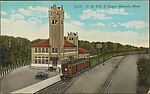 C. M. & St. P. Depot, Missoula, Mont., Photomechanical print
