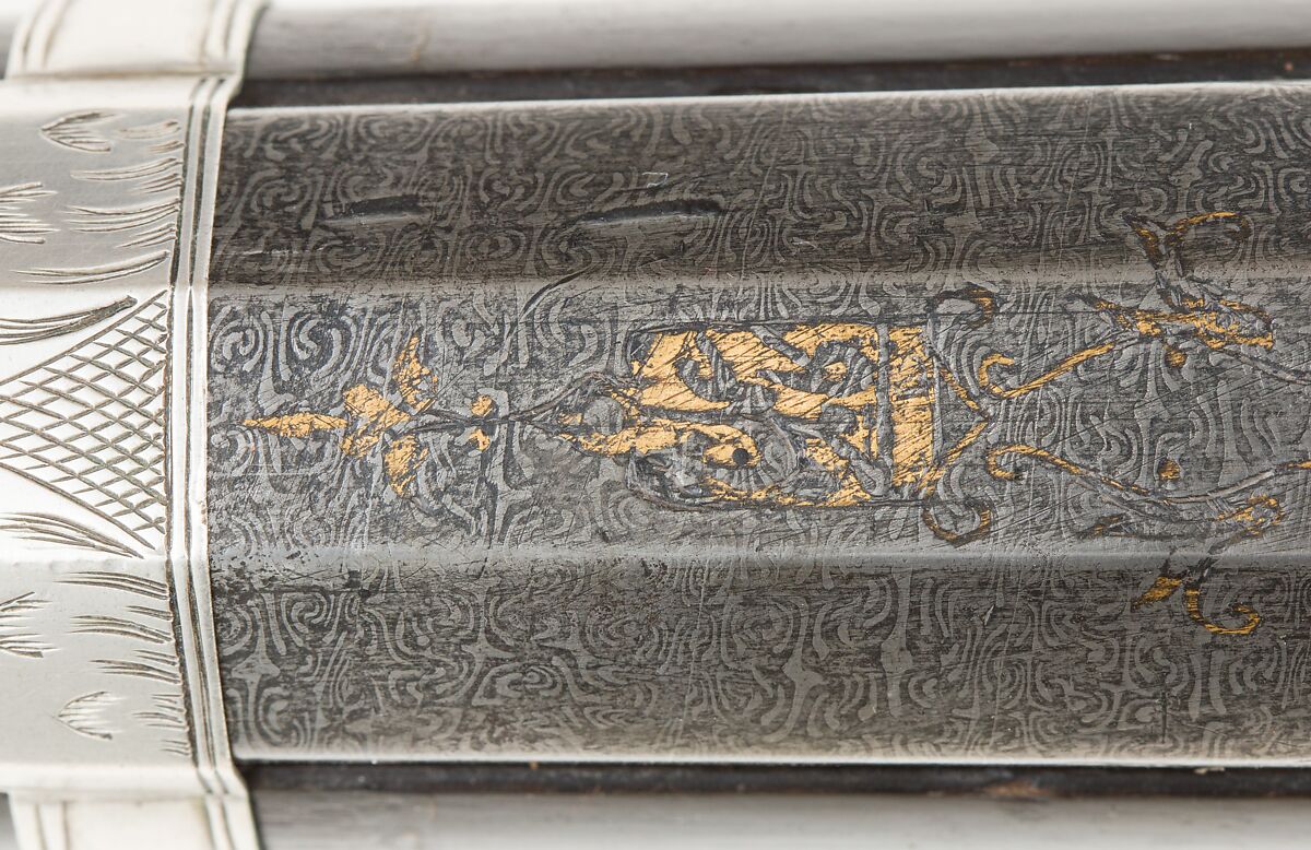 Miquelet Rifle of Ali Pasha, Steel, wood, silver, copper alloy, textile, lock and stock, Algerian; barrel, European