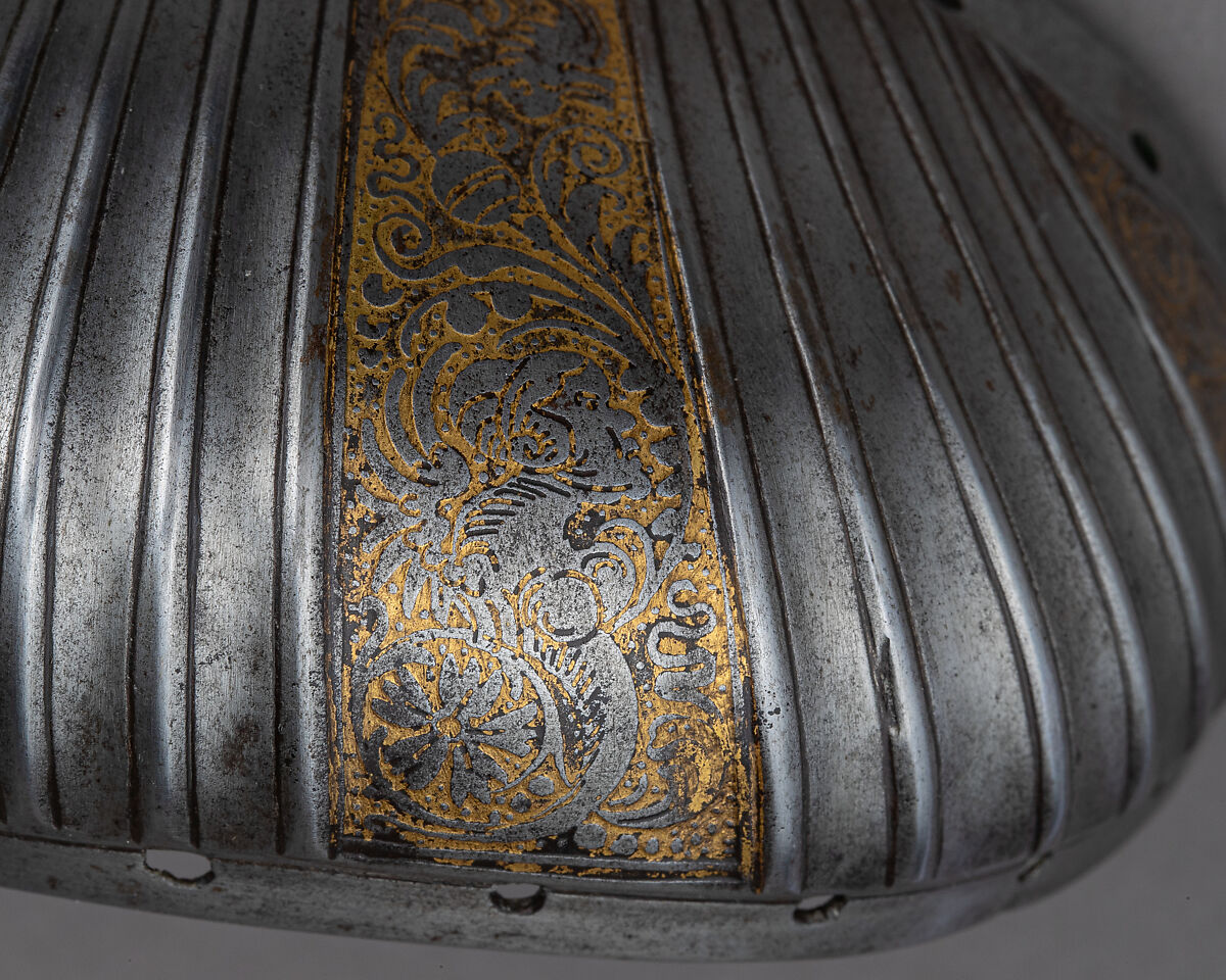 Toe Cap for a Foot Defense (Sabaton), Steel, gold, Augsburg